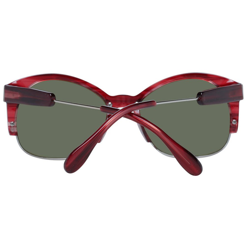 Lunettes de soleil unisexes rouges Serengeti avec verres polarisés verts