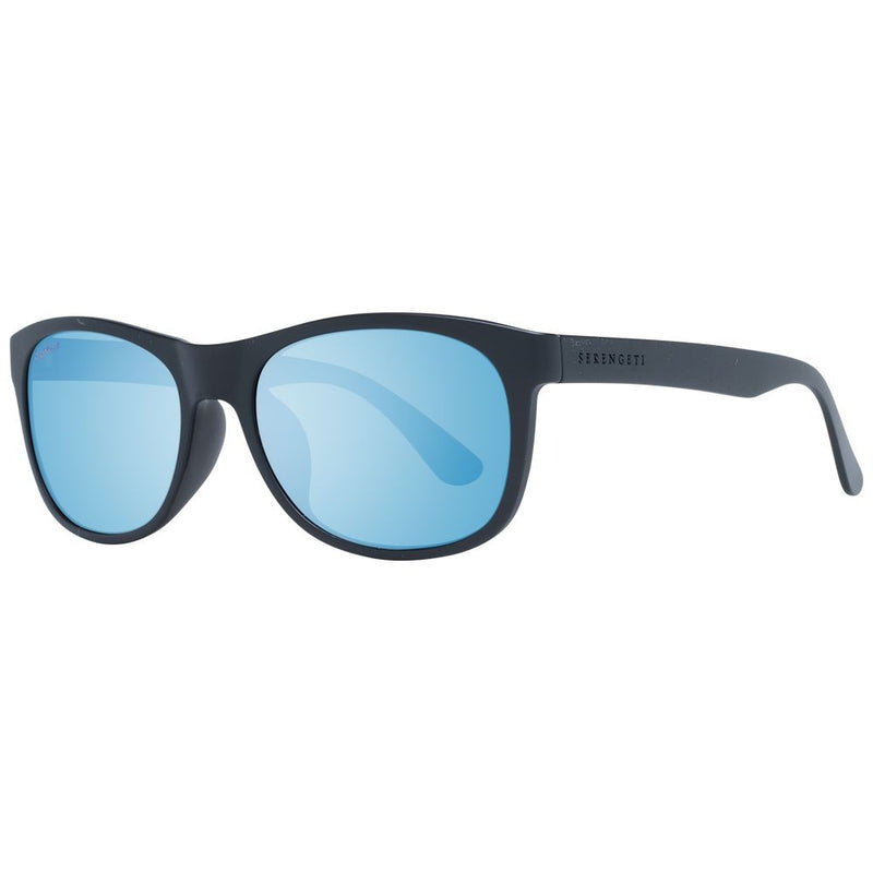 Serengeti Black Unisex Sunglasses - Photochromatic & Mirrored