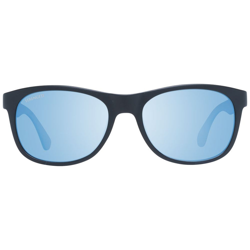 Serengeti Black Unisex Sunglasses - Photochromatic & Mirrored