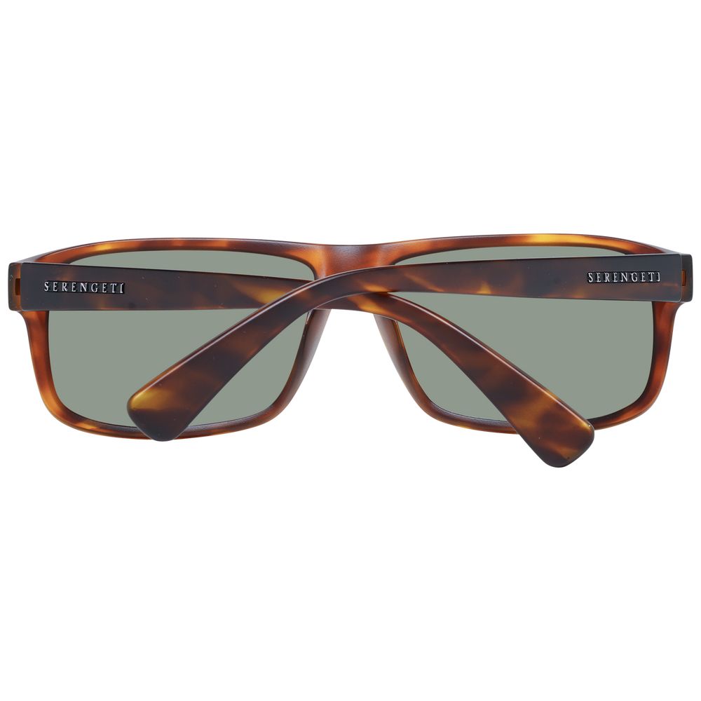 Lunettes de soleil polarisées unisexes marron Serengeti - Monture rectangulaire