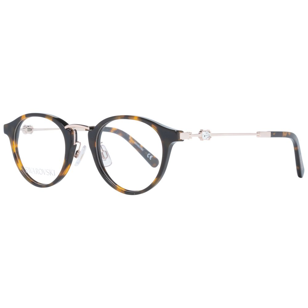 Swarovski Brown Women Glasses Frame - Elegant Oval Design