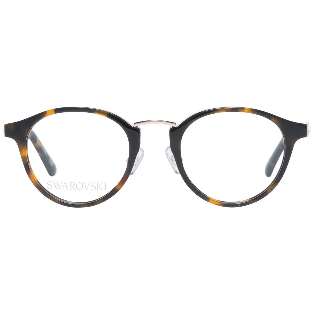 Swarovski Brown Women Glasses Frame - Elegant Oval Design