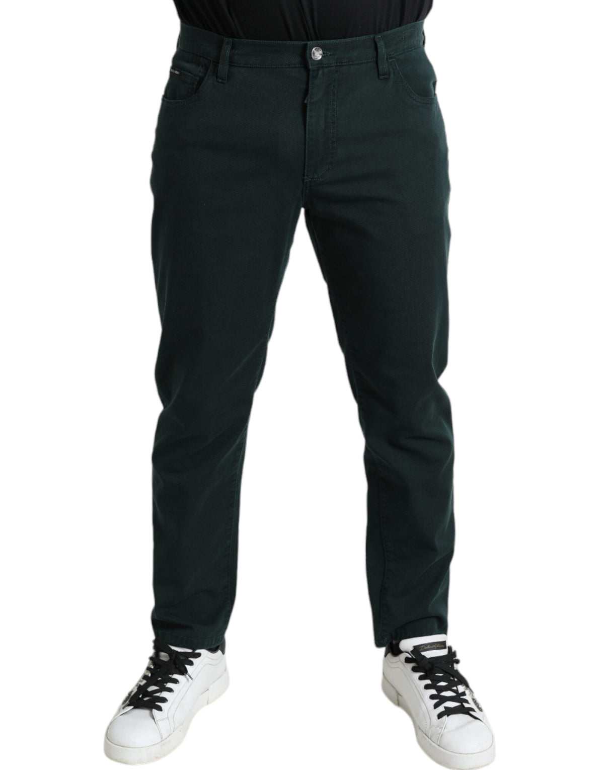 Jeans skinny en coton stretch vert pour homme de Dolce &amp; Gabbana