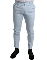 Pantalon skinny en coton extensible bleu ciel de Dolce &amp; Gabbana