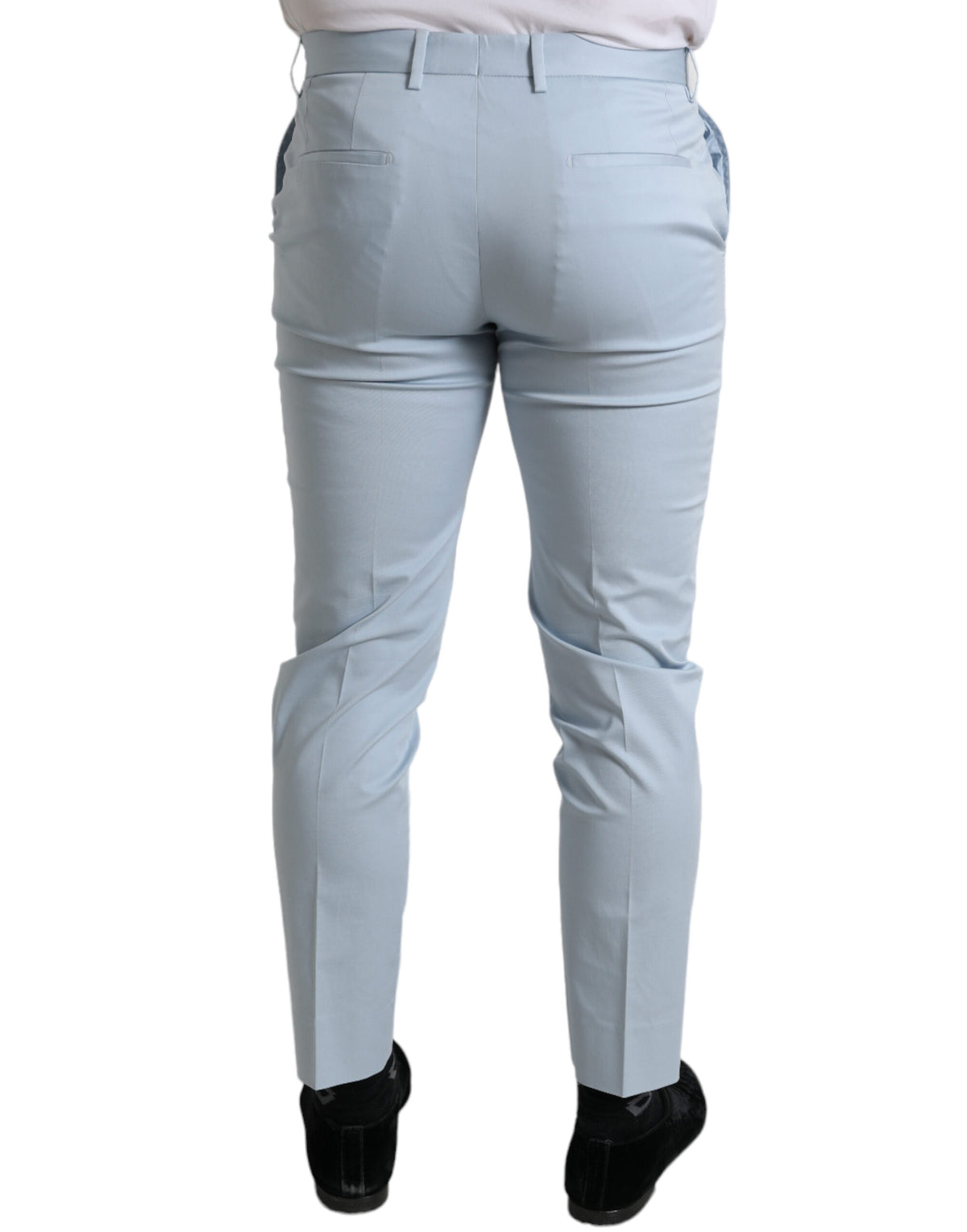 Pantalon skinny en coton extensible bleu ciel de Dolce &amp; Gabbana