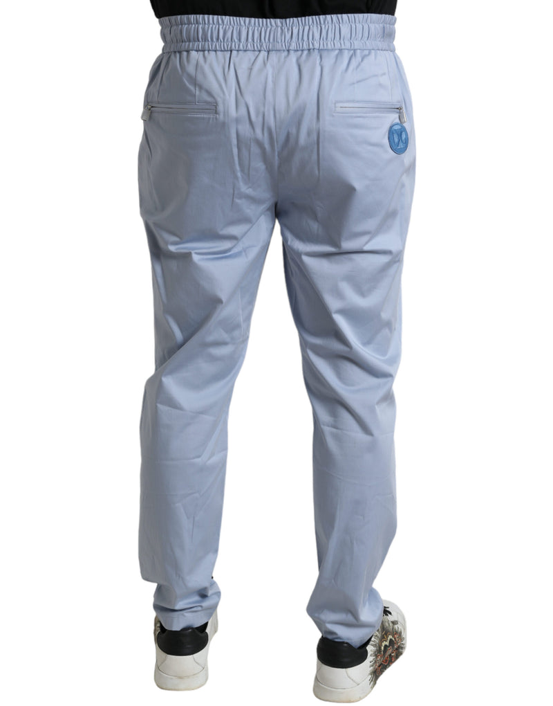 Dolce &amp; Gabbana lichtblauwe joggingbroek van stretch katoen