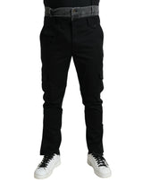 Pantalons en jean slim en coton noir et gris de Dolce &amp; Gabbana