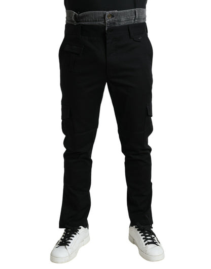 Pantalons en jean slim en coton noir et gris de Dolce &amp; Gabbana