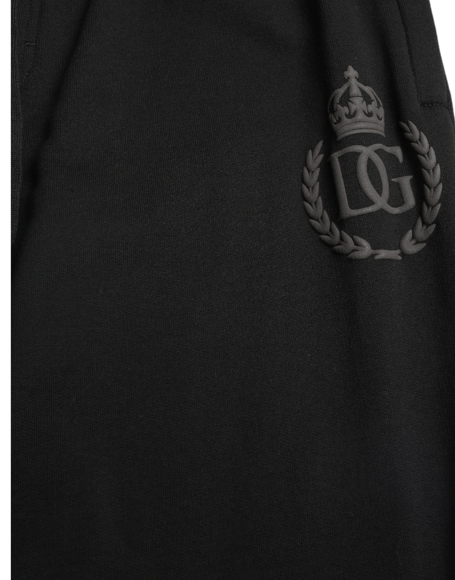 Pantalon de jogging skinny en coton noir avec logo DG de Dolce &amp; Gabbana