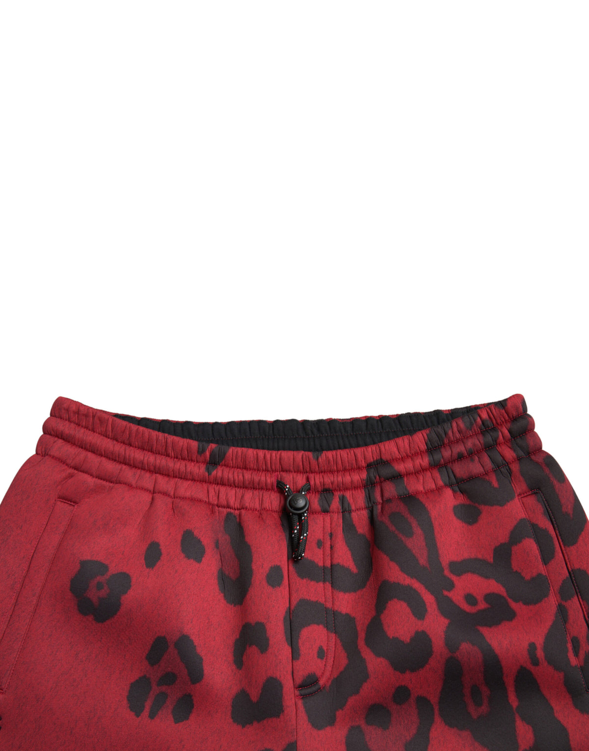 Pantalon de jogging léopard rouge et noir extensible Dolce &amp; Gabbana