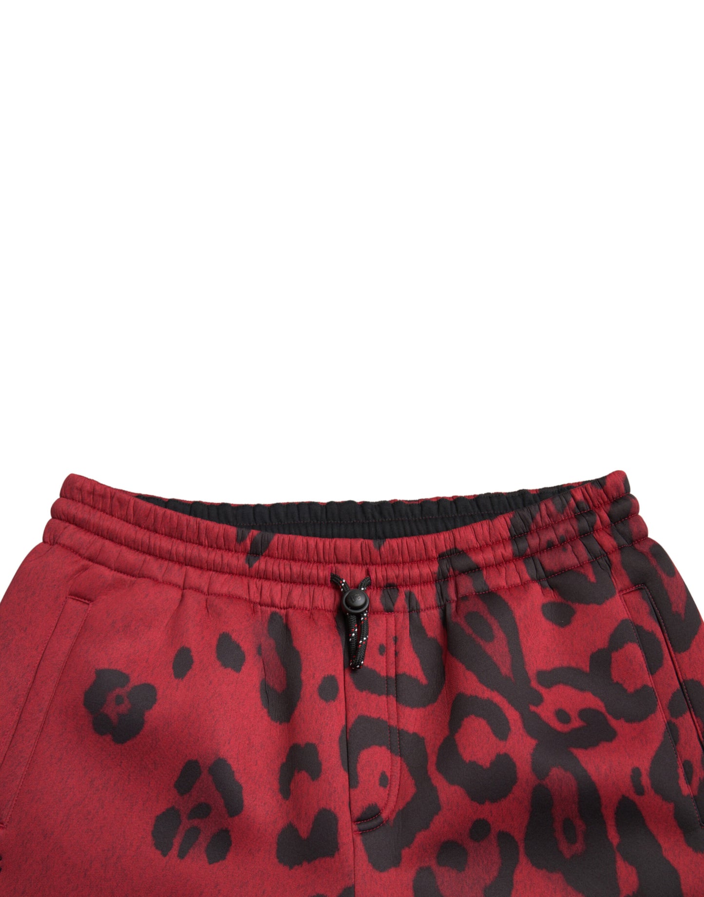 Pantalon de jogging léopard rouge et noir extensible Dolce &amp; Gabbana