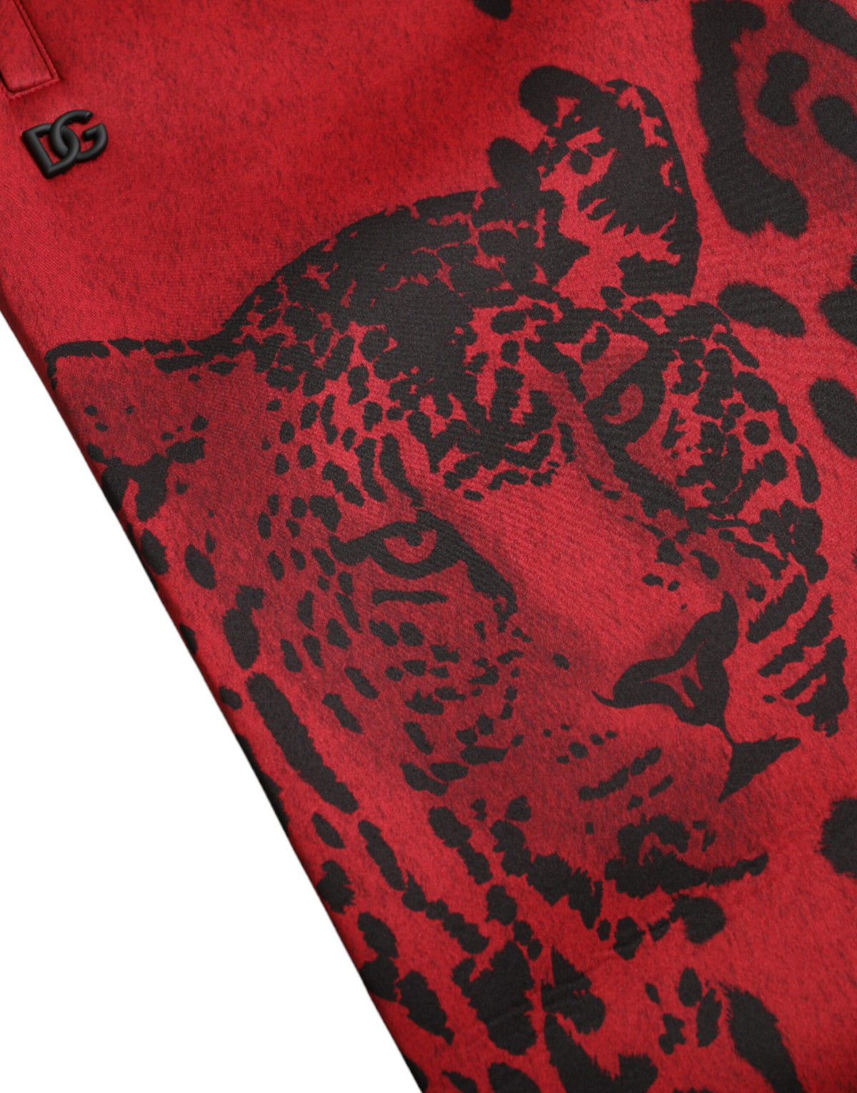 Pantalon de jogging léopard rouge et noir extensible Dolce &amp; Gabbana