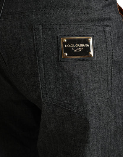 Dolce &amp; Gabbana losvallende spijkerbroek van katoen met tijgerprint in meerdere kleuren