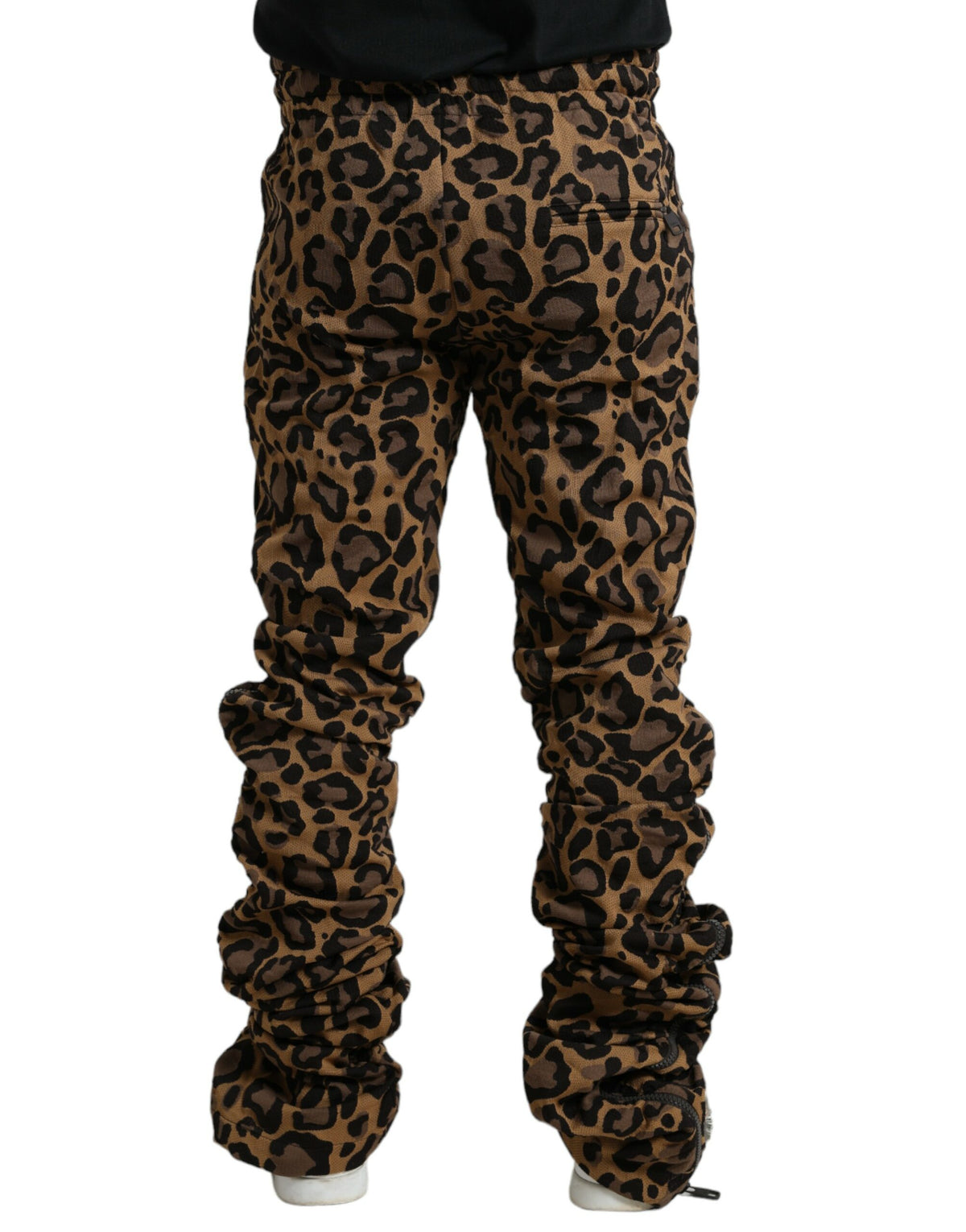 Pantalon de jogging en jacquard léopard marron de Dolce &amp; Gabbana