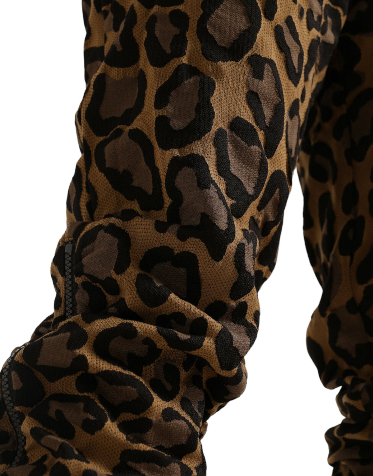 Pantalon de jogging en jacquard léopard marron de Dolce &amp; Gabbana