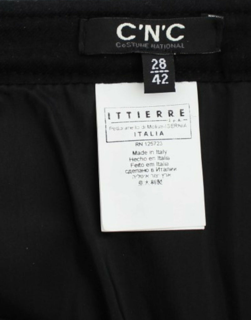 Jupe mini grise à carreaux de Costume National