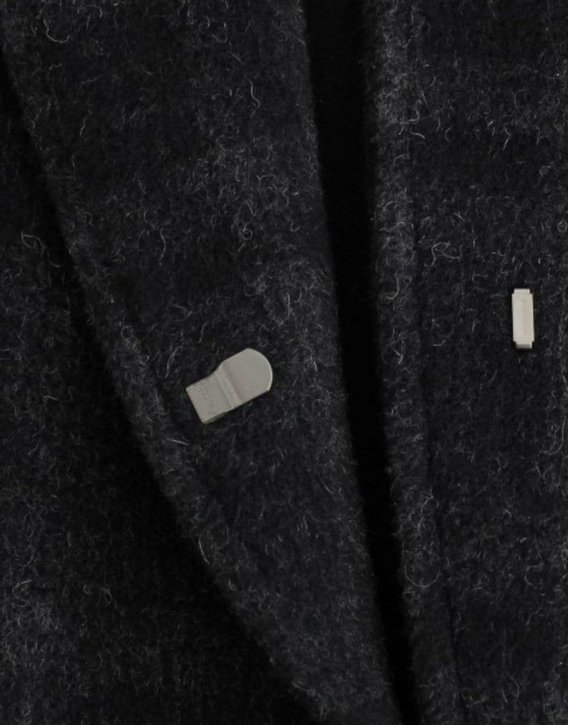 Jupe mini grise à carreaux de Costume National