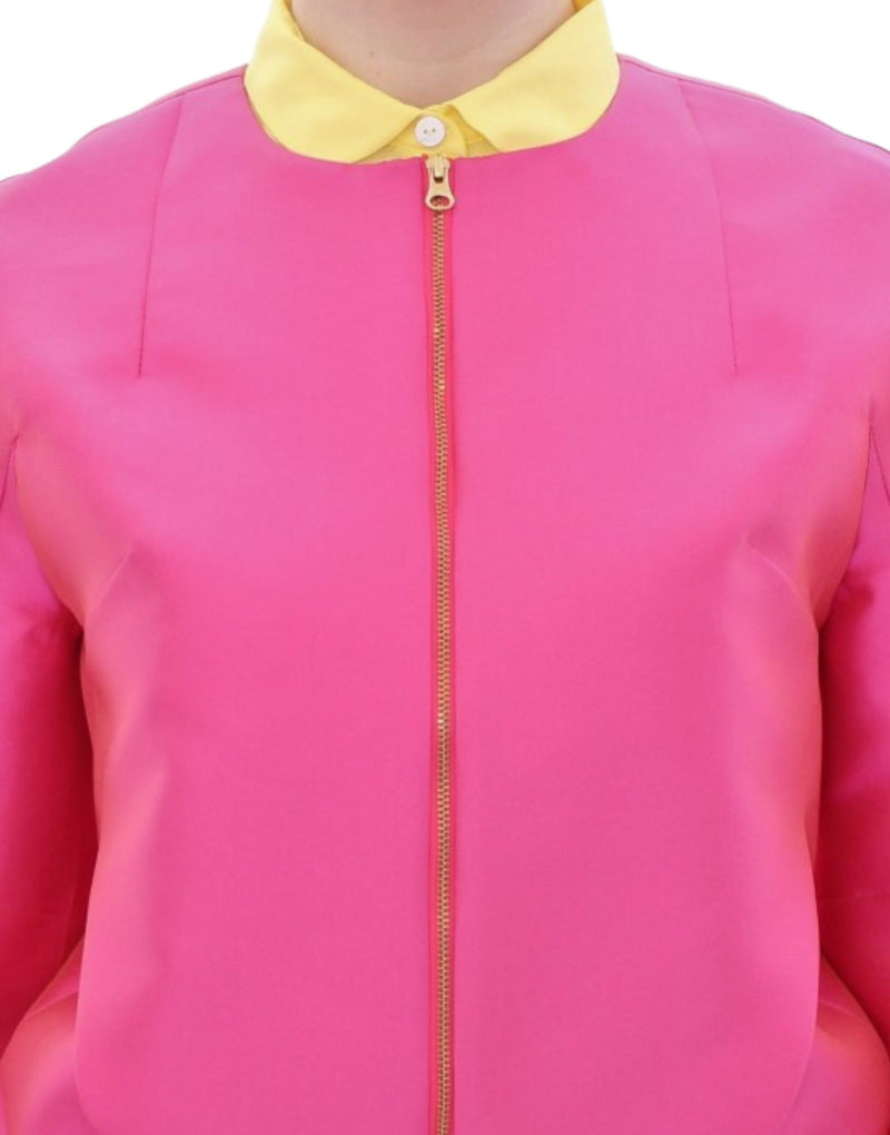 CO|TE Veste en soie rose mélangée