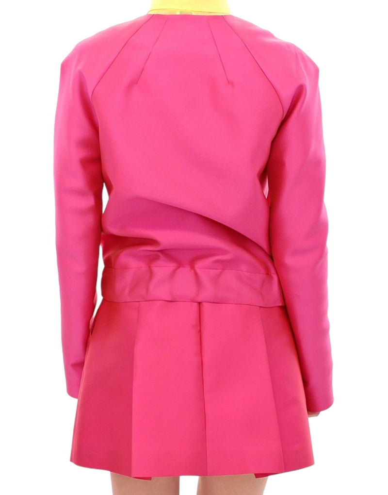 CO|TE Veste en soie rose mélangée