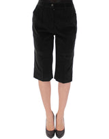 Shorts pantalon en coton noir Dolce &amp; Gabbana