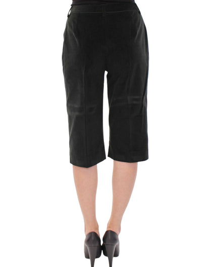 Shorts pantalon en coton noir Dolce & Gabbana