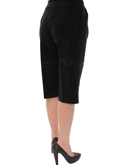 Shorts pantalon en coton noir Dolce & Gabbana