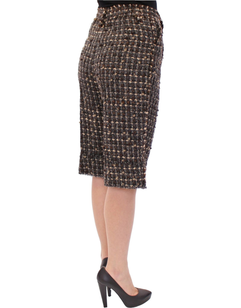 Shorts pantalon en laine multicolore Dolce &amp; Gabbana