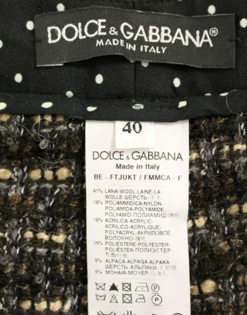 Shorts pantalon en laine multicolore Dolce &amp; Gabbana