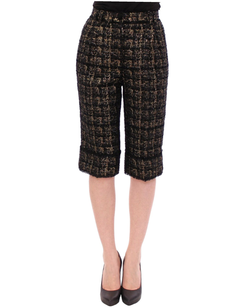 Shorts pantalon en tissu noir Dolce &amp; Gabbana