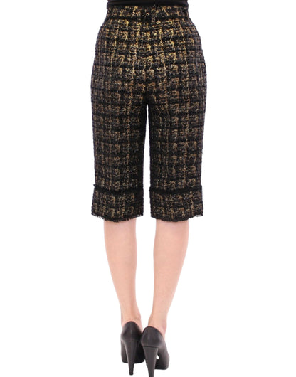 Shorts pantalon en tissu noir Dolce & Gabbana