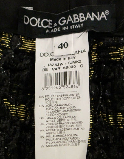 Shorts pantalon en tissu noir Dolce & Gabbana