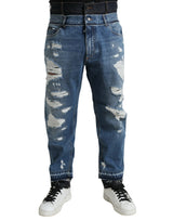 Jeans en coton bleu délavé pour homme de Dolce &amp; Gabbana