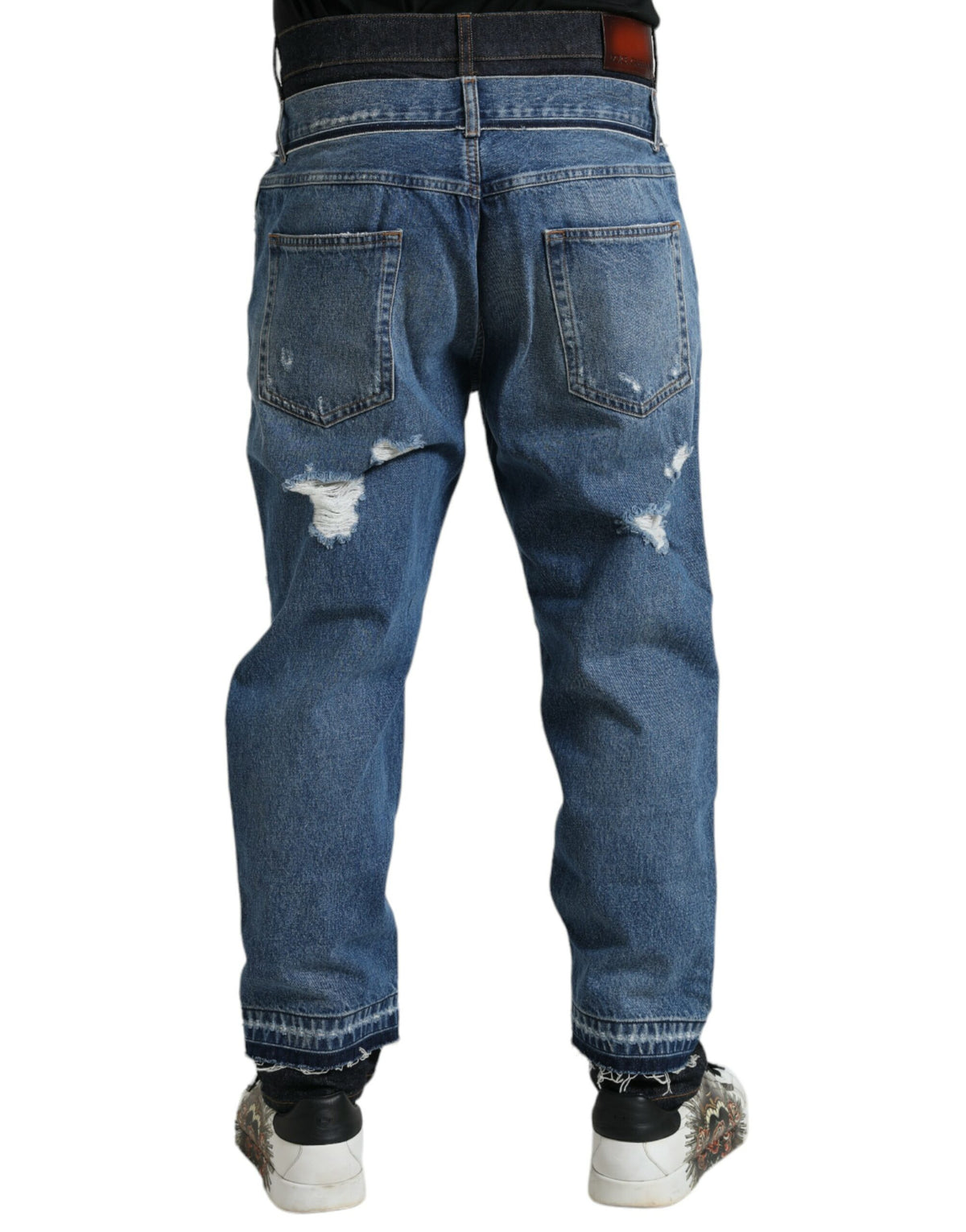 Jeans en coton bleu délavé pour homme de Dolce &amp; Gabbana