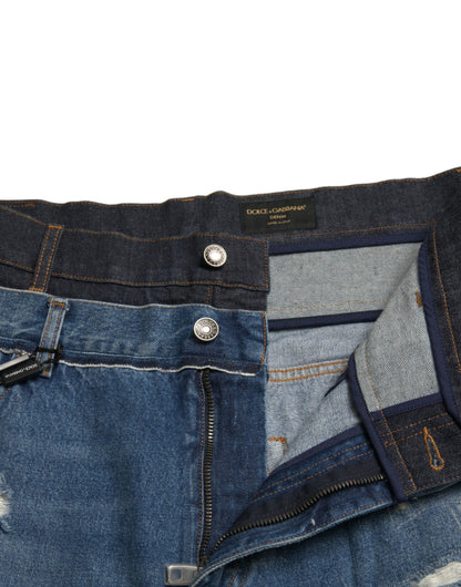 Jeans en coton bleu délavé pour homme de Dolce &amp; Gabbana