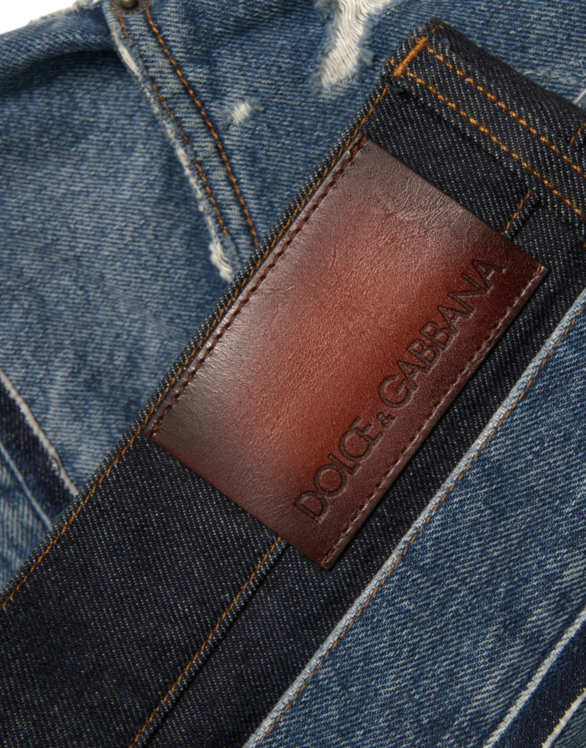 Jeans en coton bleu délavé pour homme de Dolce &amp; Gabbana