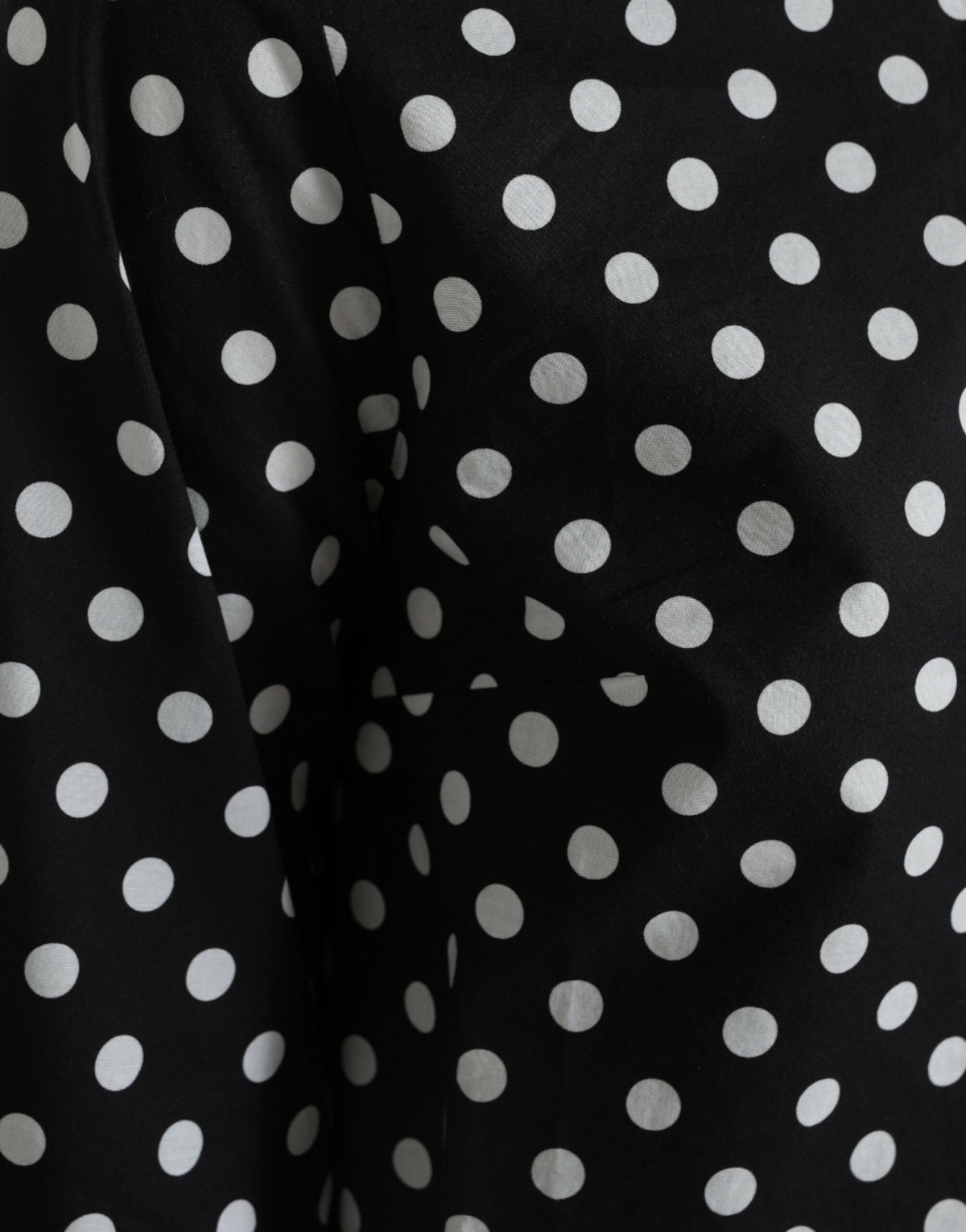 Robe Mini Shift à Pois Noir et Blanc Dolce & Gabbana