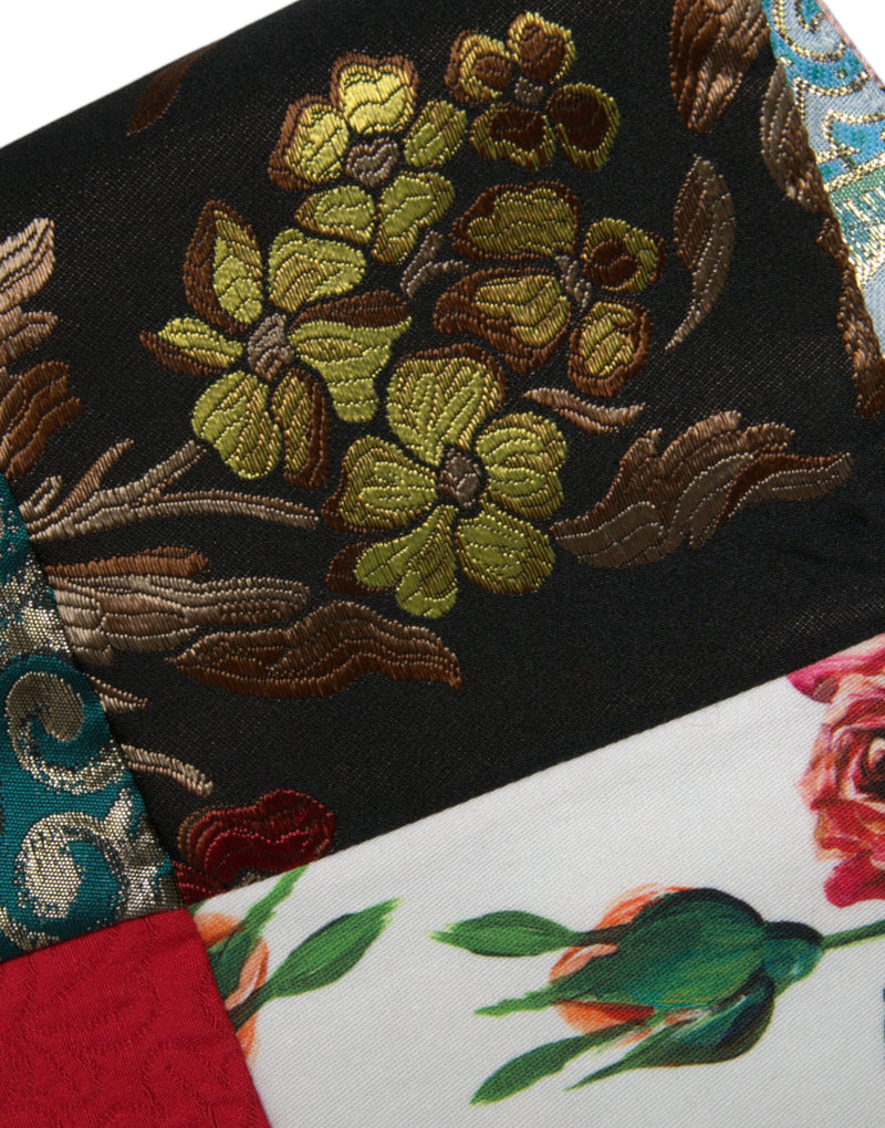 Robe Mini Shift Multicolore à Motif Floral de Dolce & Gabbana