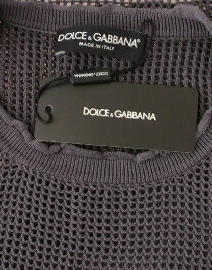 Pull en maille violet Dolce & Gabbana, modèle Runway Netz.
