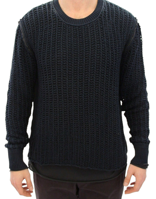 Pull en maille bleu Dolce & Gabbana, collection Runway.