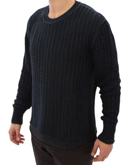 Pull en maille bleu Dolce & Gabbana, collection Runway.