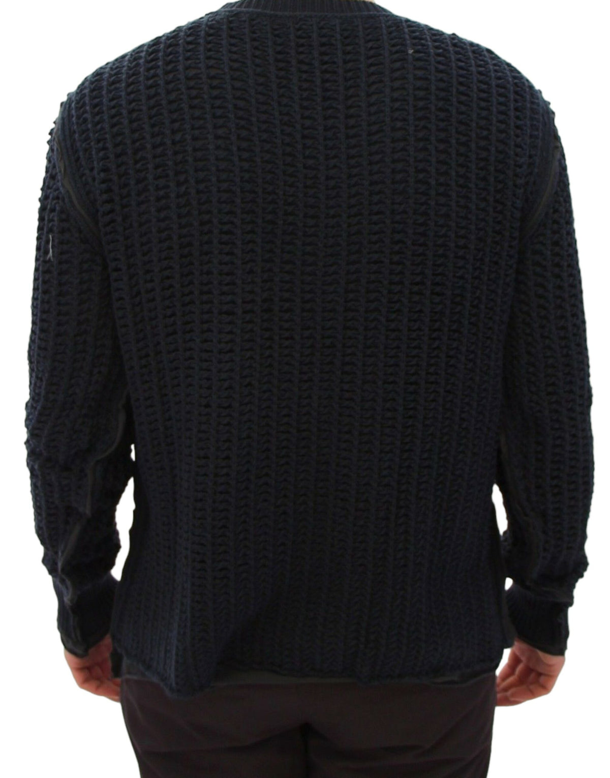 Pull en maille bleu Dolce &amp; Gabbana, collection Runway.