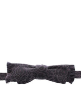 Nœud papillon en laine gris noir Dolce &amp; Gabbana