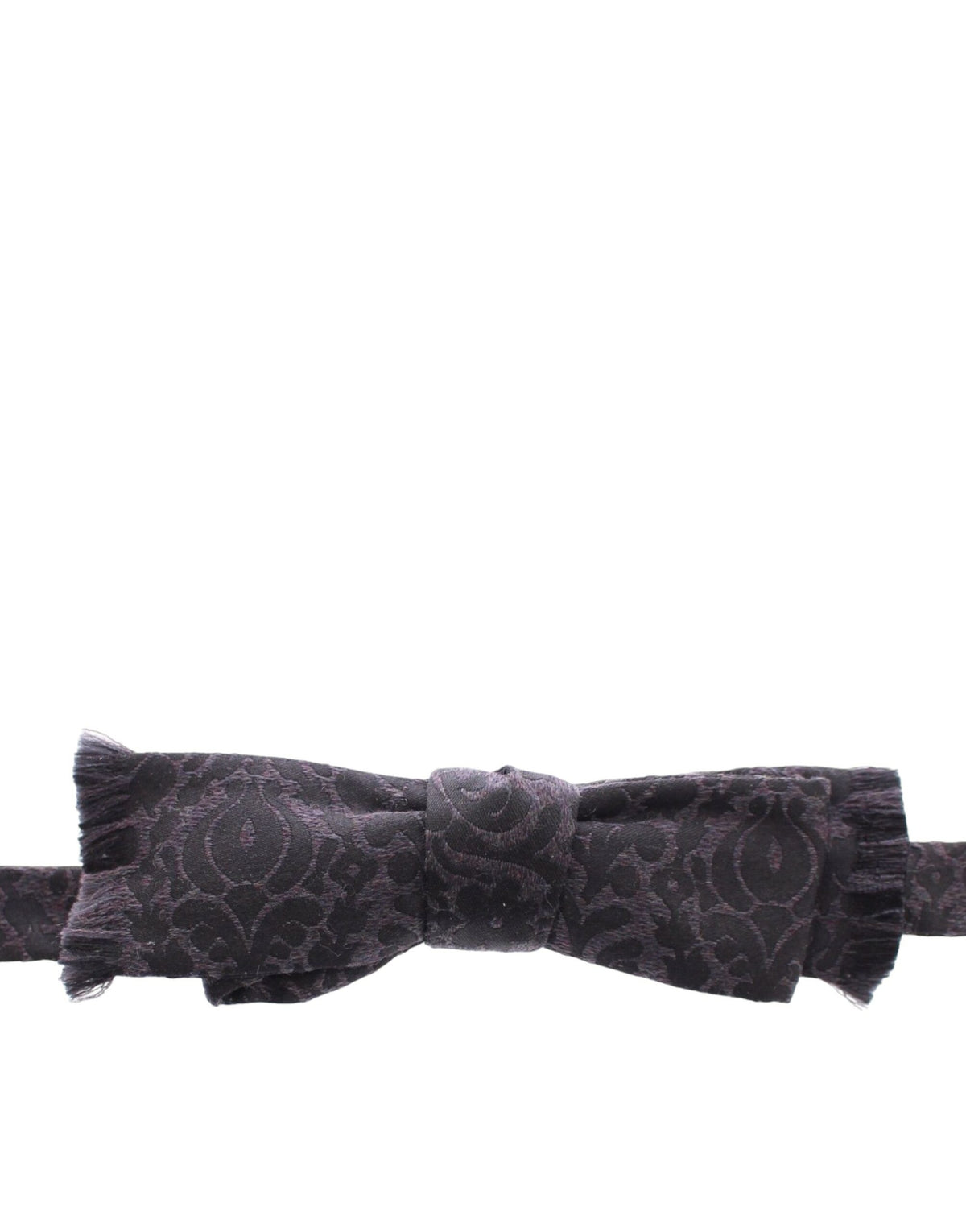 Nœud papillon en laine et soie gris noir Dolce &amp; Gabbana