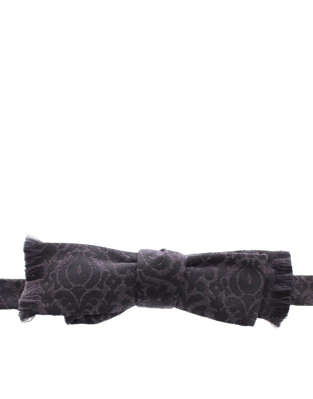 Nœud papillon en laine et soie gris noir Dolce &amp; Gabbana