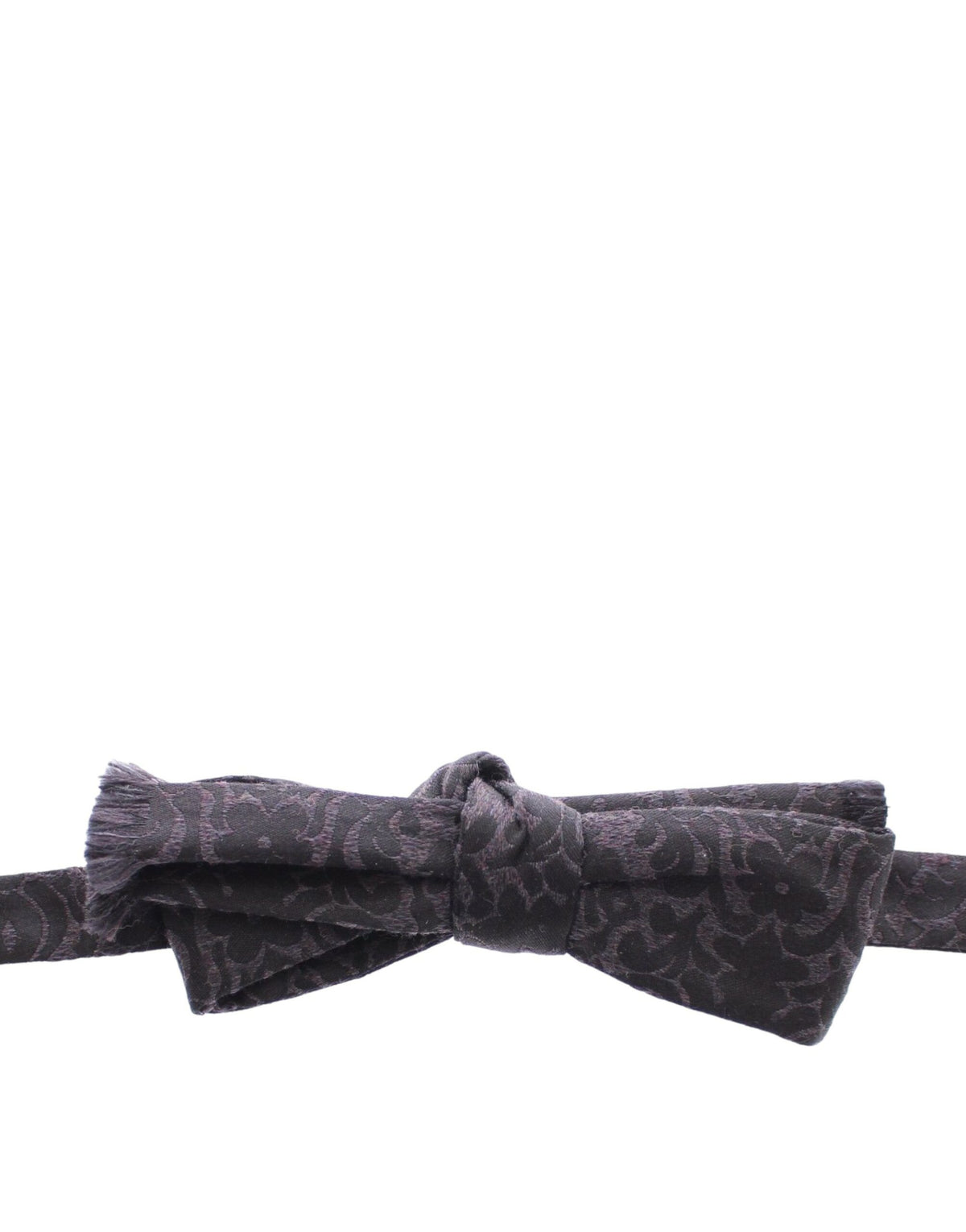 Nœud papillon en laine et soie gris noir Dolce &amp; Gabbana