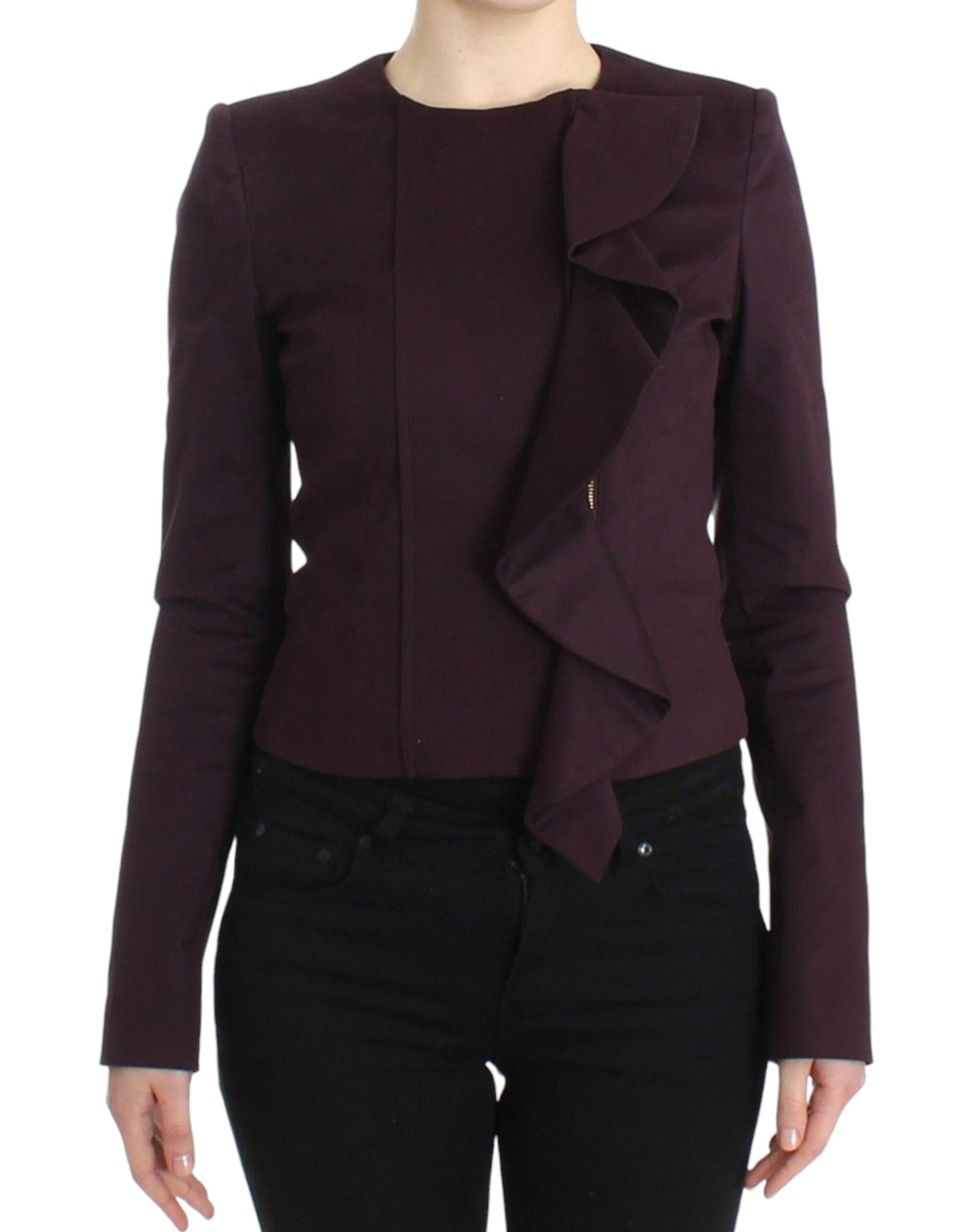 Blazer court violet à volants GF Ferre