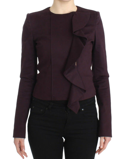 Blazer court violet à volants GF Ferre