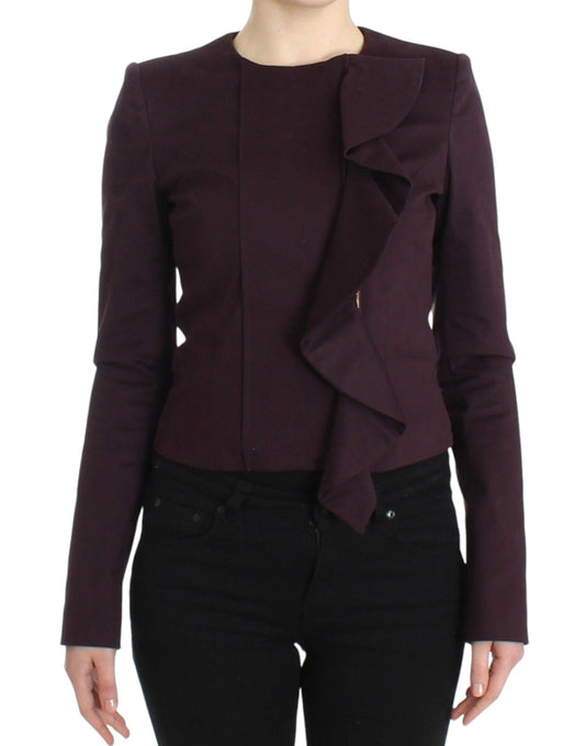 Blazer court violet à volants GF Ferre