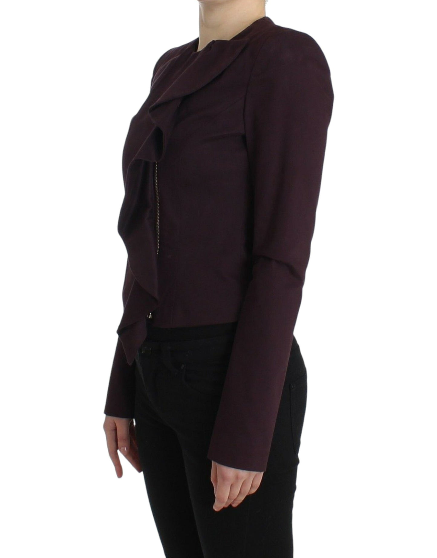 Blazer court violet à volants GF Ferre