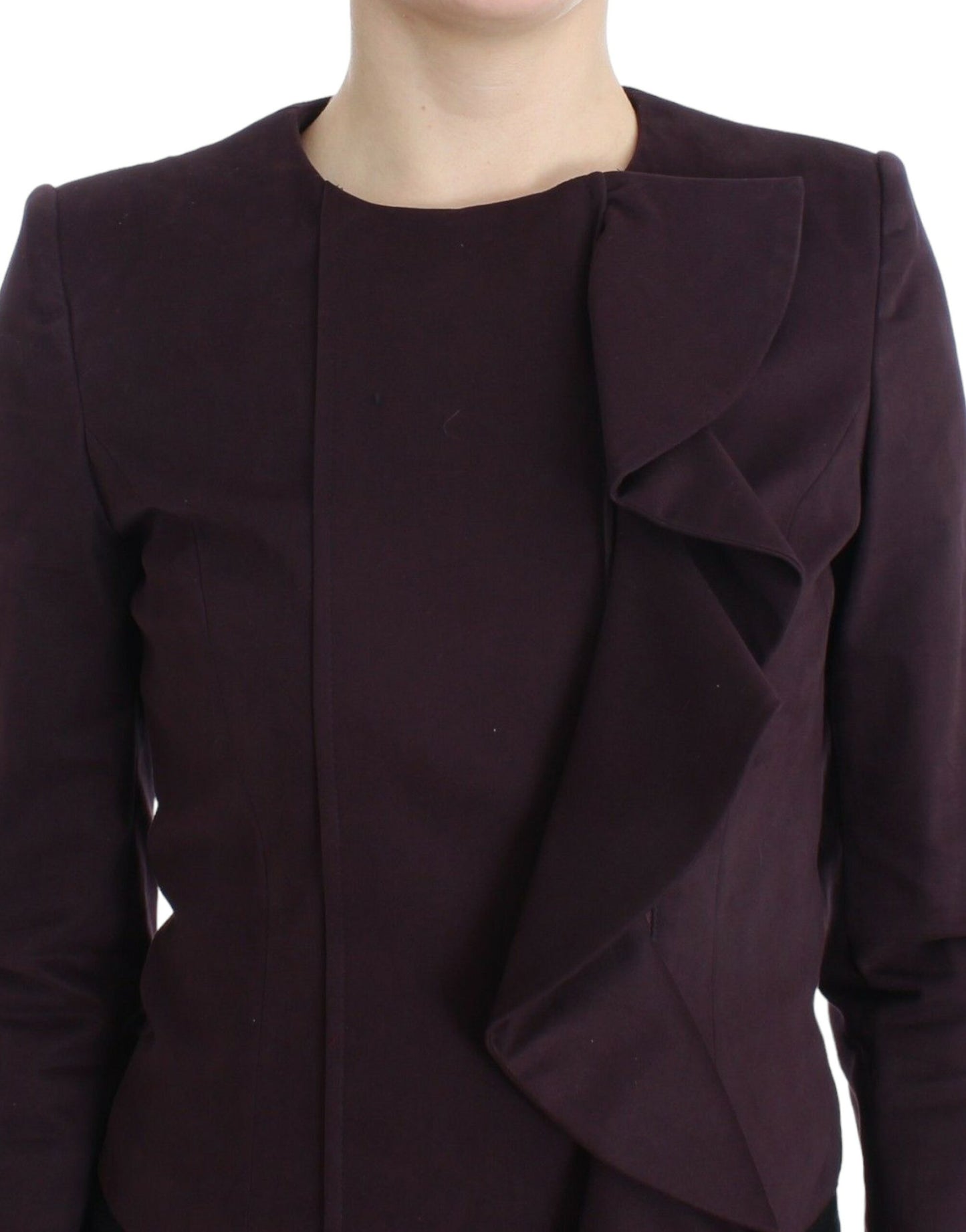Blazer court violet à volants GF Ferre